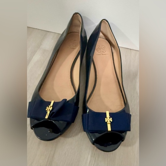 Tory Burch Shoes - Tory Burch Midnight Flats with Gold Detail